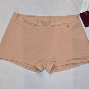 NWT Tommy John Cool Cotton Boyshort Nude Breathable Lightweight Pima Cotton, L